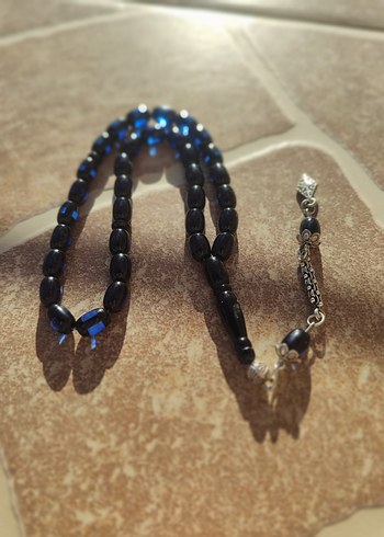 Lacivert Erkek Tesbih - Gotik Bohem Tarz - Görsel 3