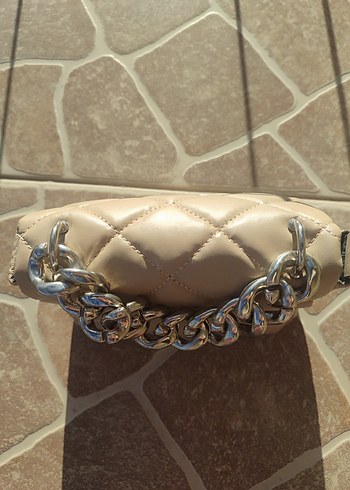 Bej Deri Kadın Omuz Çantası - Görsel 2