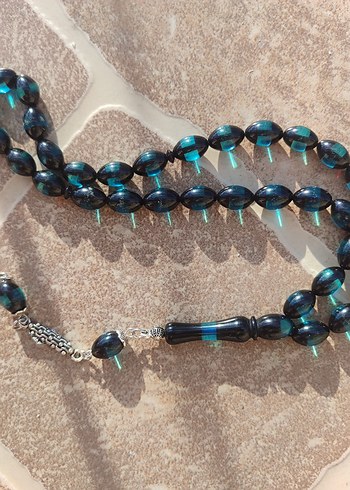 Bohem Tarzı Koyu Turkuaz Erkek Tesbihi - Görsel 2