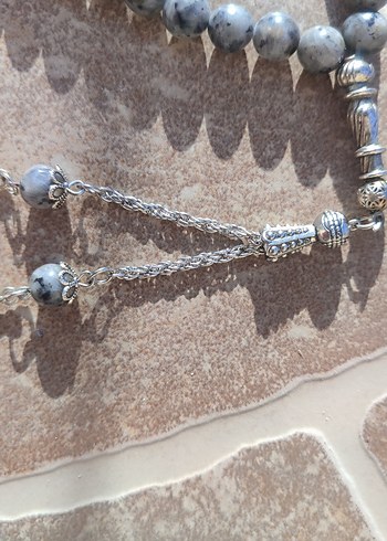 Gri Bohem Erkek Tesbih Boncukları - Görsel 3