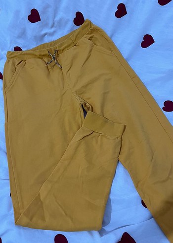 Oysho Sarı Düğmeli Rahat Kadın Eşofman Altı