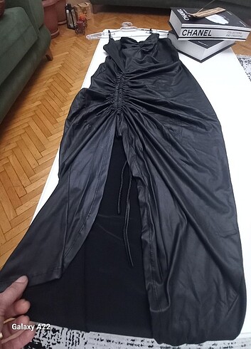 DERİ ASKILI ELBİSE - Görsel 6