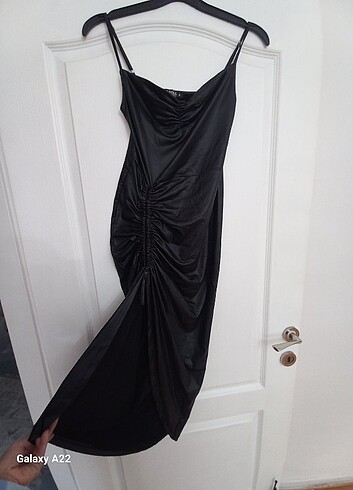 DERİ ASKILI ELBİSE - Görsel 9