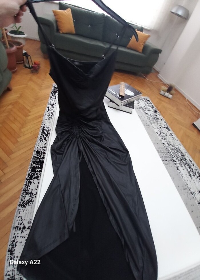 DERİ ASKILI ELBİSE - Görsel 3