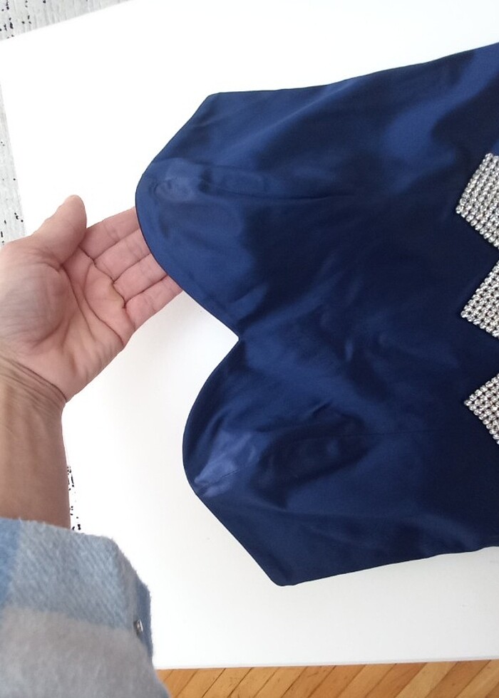  Saten abiye elbise - Görsel 4