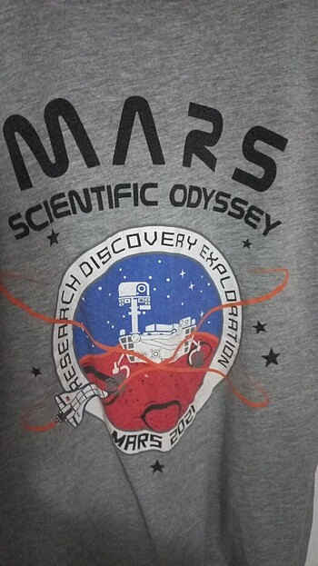 diğer Beden mars baskılı tshirt
