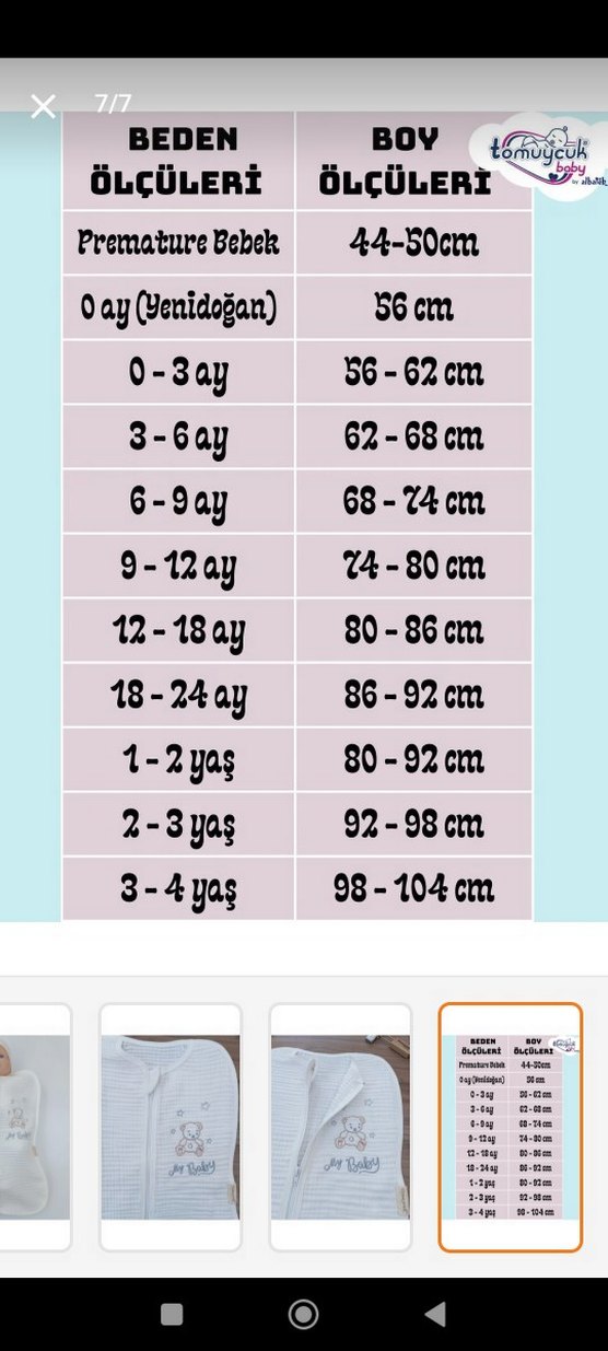 Nakışlı Beyaz Bebek Kundak Uyku Tulumu - Görsel 3