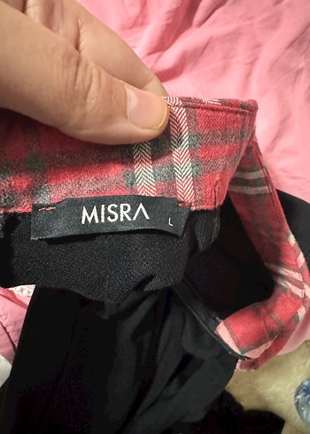 Ekose Detaylı Siyah Uzun Kollu Gömlek Tunik - Görsel 7