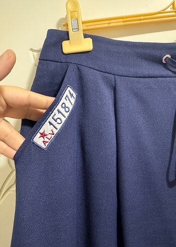 Kadın Lacivert Uzun Bol Kesim Etek - Görsel 5