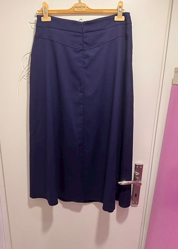 Kadın Lacivert Uzun Bol Kesim Etek - Görsel 4