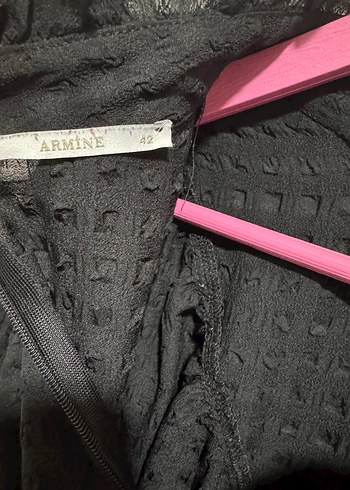 Uzun Kollu Siyah Fırfırlı Bluz - Görsel 6