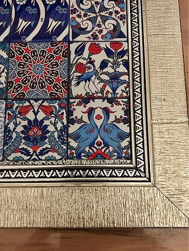 American Vintage Çini Tablo-El Yapımı-