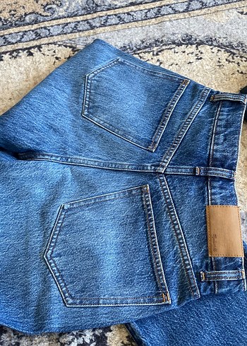 s Beden mavi Renk Mqvi Desenli Kadın Denim Pantolon