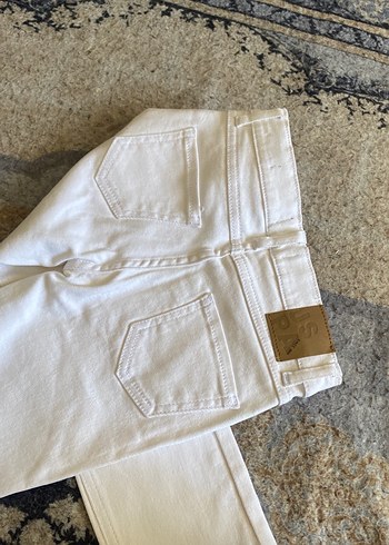 5 Yaş Beden Erkek Çocuk Beyaz Pamuklu Regular Fit Pantolon