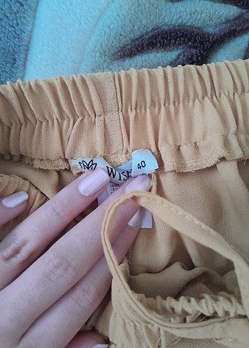 Kadın Camel Kumaş Kemerli Rahat Pantolon - Görsel 3