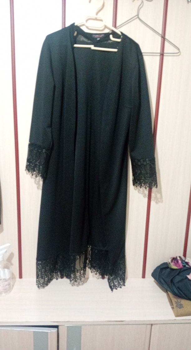 Uzun Kollu Siyah Gotik Kadın hırka - Görsel 2