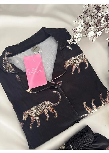 Leopar Desenli Kısa Kadın Pijama SIFIR