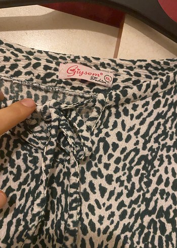 Zebra Desenli Uzun Kollu Kadın Bluz - Görsel 2