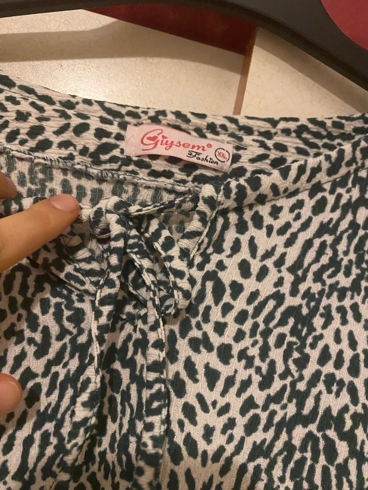 Zebra Desenli Uzun Kollu Kadın Bluz - Görsel 2