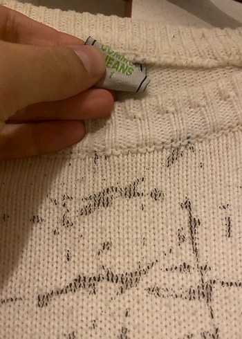 Beyaz Uzun Kollu Örgü Kadın Triko - Görsel 3