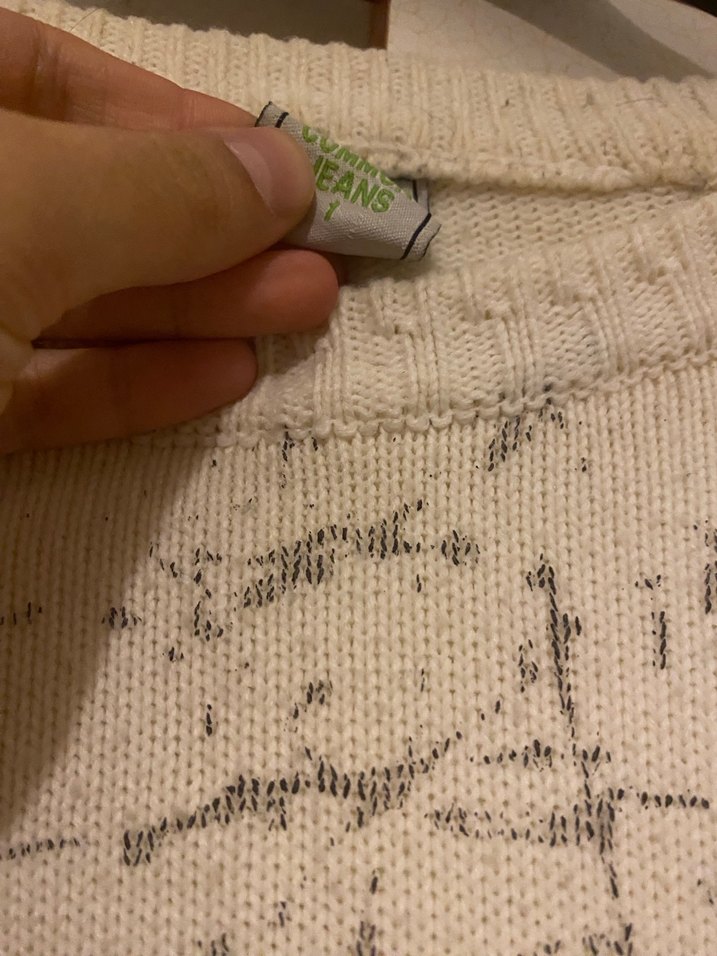 Beyaz Uzun Kollu Örgü Kadın Triko - Görsel 3