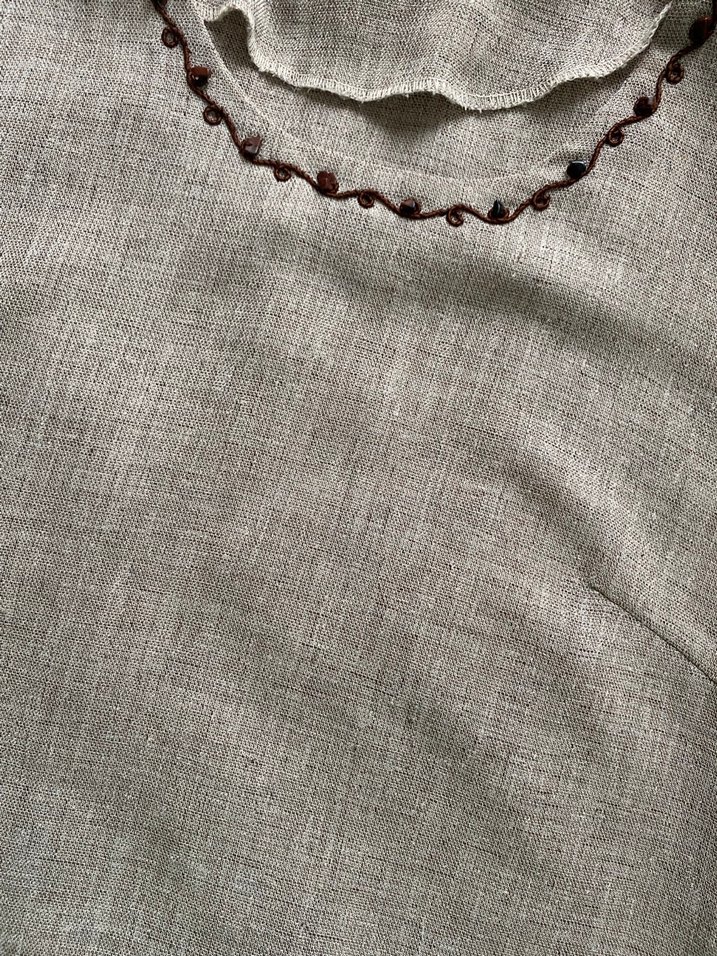 Bej Keten , Kısa Kollu - Görsel 2