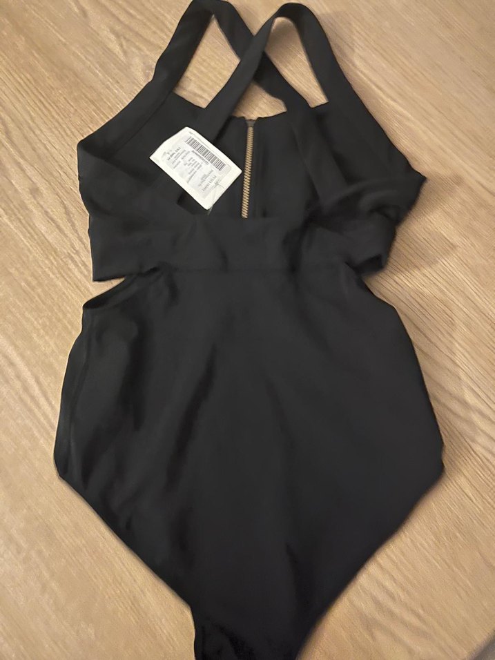 Puma Fermuarlı Siyah Midi Kadın Mayo - Görsel 3