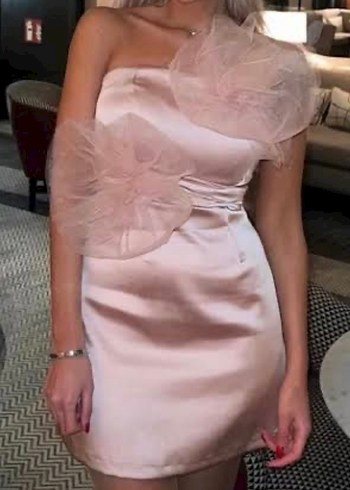 Zara Zara pembe Drapeli Modern elbise