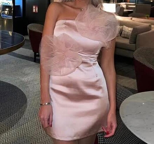 Zara pudra elbise