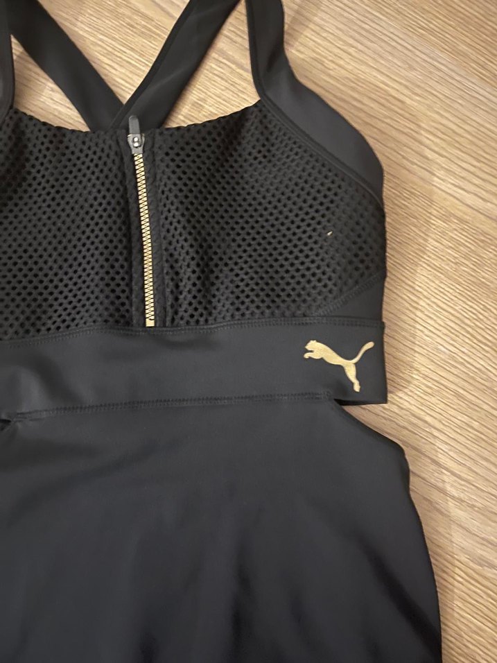 Fermuarlı Siyah Kadın Mayo - Puma - Görsel 2