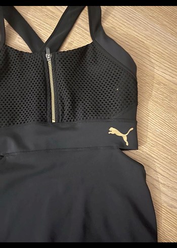 Fermuarlı Siyah Puma Kadın Mayo - Görsel 4