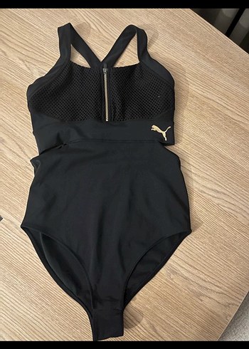 Fermuarlı Siyah Puma Kadın Mayo - Görsel 3