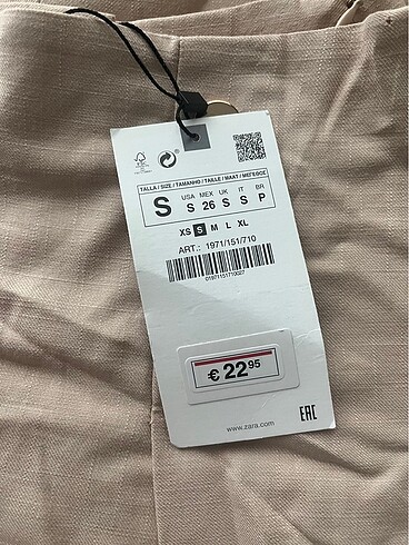 s Beden camel Renk Zara orjinal şort etek