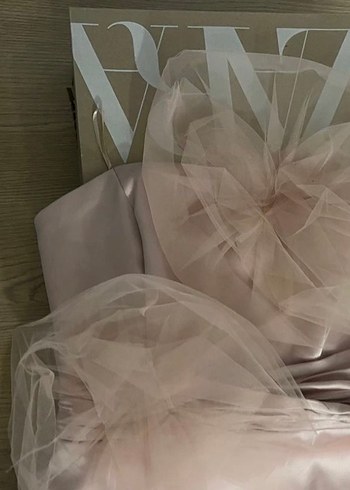 Zara Pembe Straplez Mini Kokteyl Elbise - Görsel 4