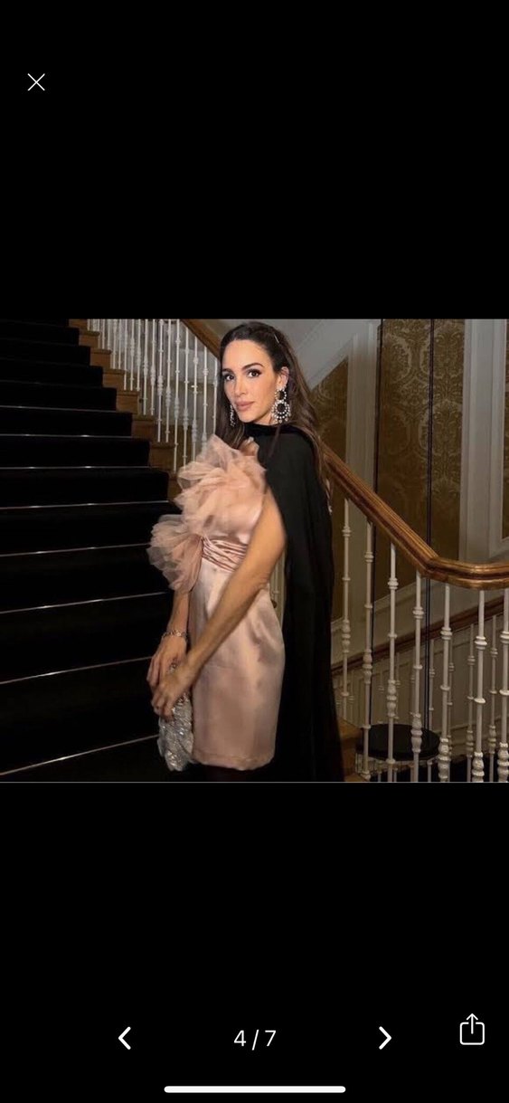 Zara Pudra Pembe Straplez Mini Abiye Elbise - Görsel 4