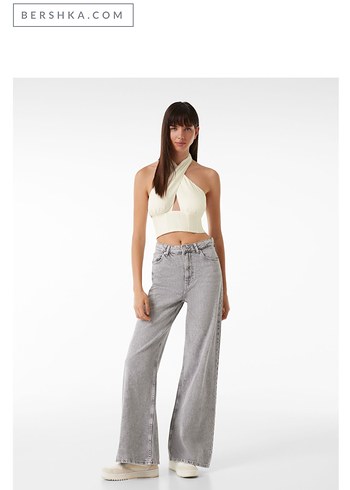Bershka Orjinal berskha Beyaz Mini Straplez Büstiyer