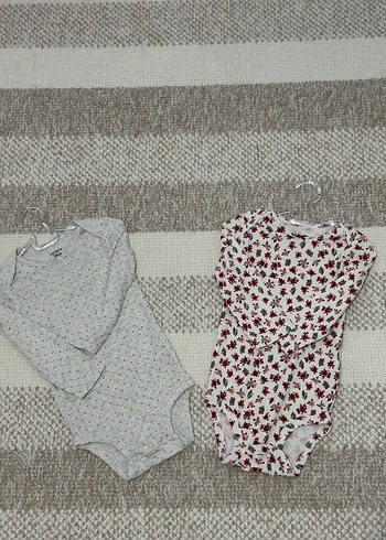 Uzun Kollu V Yaka Örgü Bebek Kız Body Gri