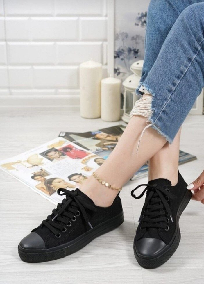 Siyah Sneaker Spor Ayakkabı - Görsel 2