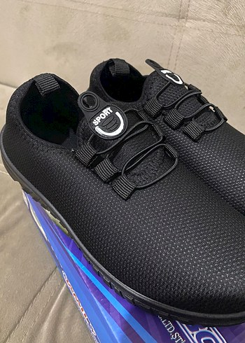 40 Beden Siyah Sneaker Spor Ayakkabı