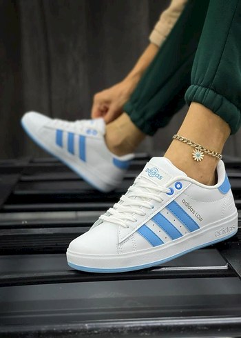 Adidas Beyaz Mavi Kadın Spor Ayakkabı