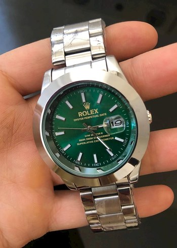 Beden Rolex Yeşil Kadranlı Modern Şık Erkek Saati
