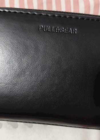 Pull and Bear Pull Bear Siyah Deri Gorunumlu Cuzdan