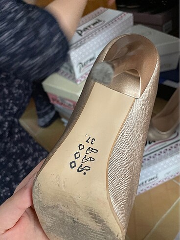 37 Beden camel Renk Simli gold platform
