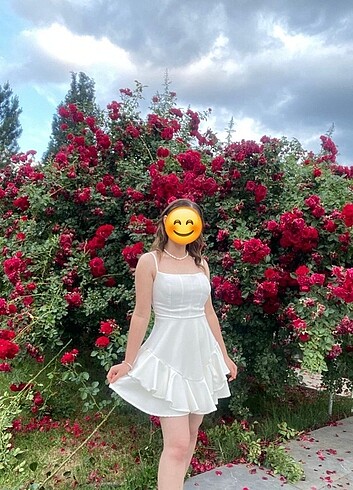 Diğer Beyaz kısa prenses elbise