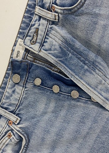 36 Beden Mavi Loose Fit Kadın Denim Pantolon