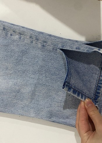 36 Beden mavi Renk Mavi Loose Fit Kadın Denim Pantolon
