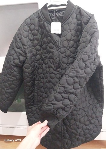 LCW Modest Uzun Kollu Siyah Kadın Mont - Görsel 5