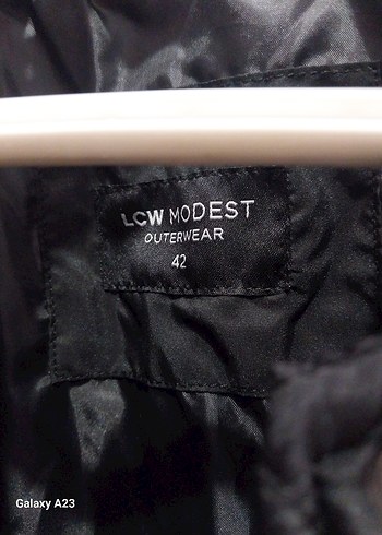 LCW Modest Uzun Kollu Siyah Kadın Mont - Görsel 8