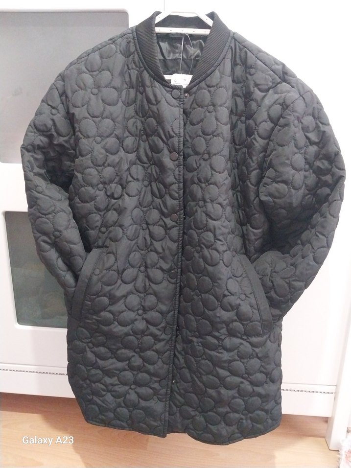 LCW Modest Uzun Kollu Siyah Kadın Mont - Görsel 4