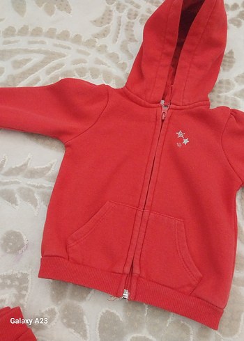 Kız Bebek Kırmızı alt üst takım 6 -9 ay - Görsel 3